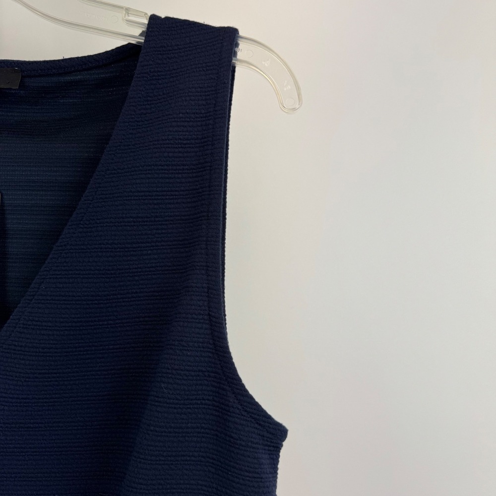 J.Crew Tank Top Women's Small Navy Button Front Tie Waist L8137 NWT - Picture 5 of 16